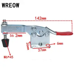 NEW 90kg  Red Plast Toggle Clamp 201-B Metal Horizontal Clamp Quick Release Machine Operation workbench clamping Hand Tool