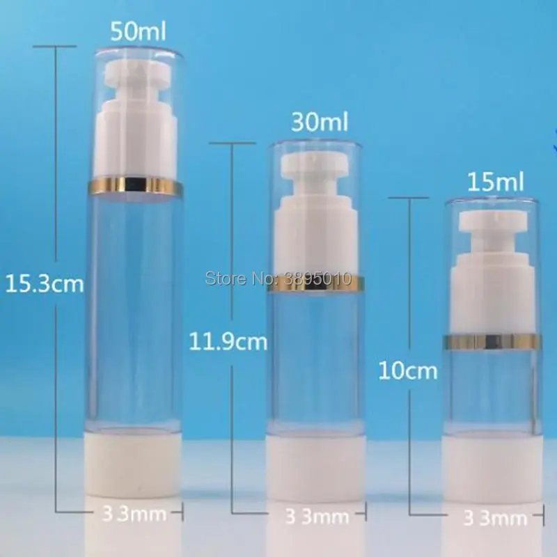 

15ml 30ml 50ml airless bottle vacuum pump bottle lotion bottle used for Cosmetic Containe F1034