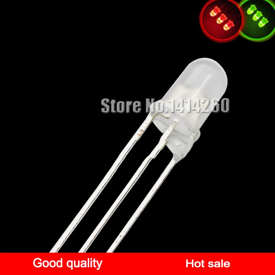 

50pcs/lot common cathode Two - color luminescent tube 5MM two-color LED LED two-color LED diode