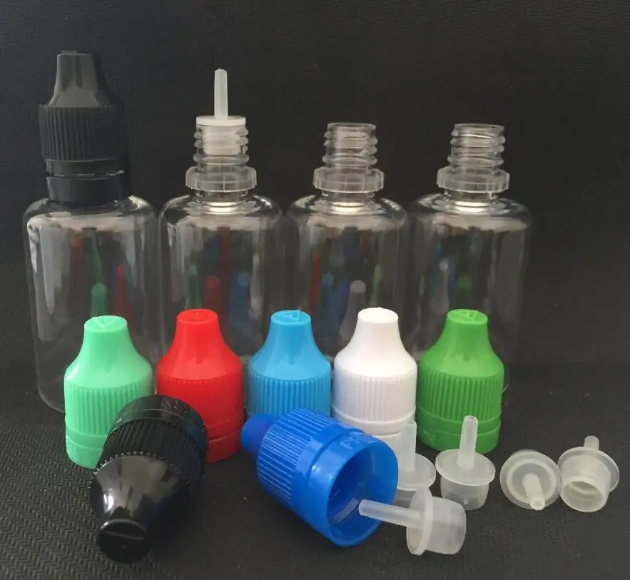 30ml PET Clear Eye Liquid Dropper Bottle Empty Plastic Bottles With Long Thin Tip And Childproof Cap lin3297