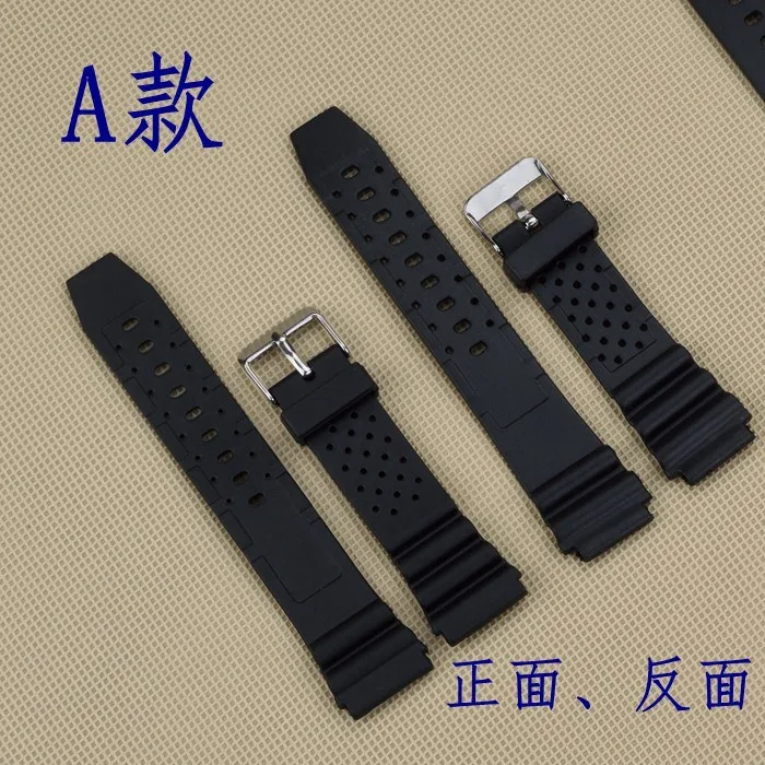 Silicone Rubber Watchband 16mm 18mm 20mm 22mm Band For Casio Watch strap Replace Electronic Wristwatch Band Sports Watch Straps