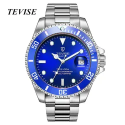 Watches Men Luxury Brand TEVISE Fashion Waterproof Quartz Watch Sport Stianless Steel Wristwatch Male Clock Relogio Masculino