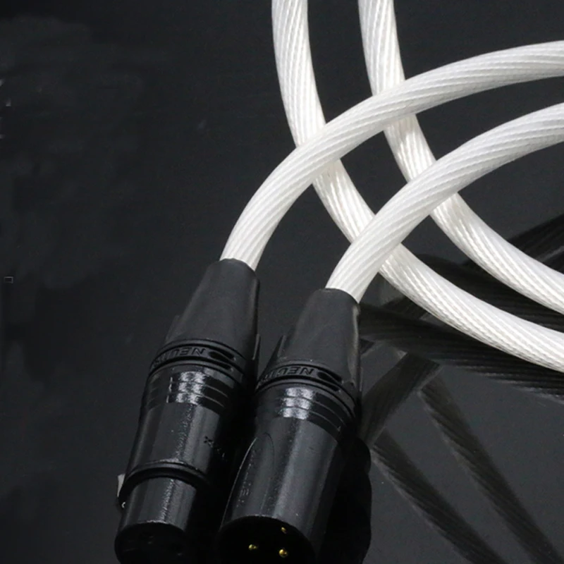 Пара Hi-Fi нейтральный XLR-кабель Высококачественный кабель из чистого серебра 5NOCC Hifi 2 XLR «папа» на 2 XLR «мама» Кабель балансировочной линии