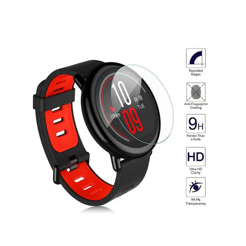 Ultra Clear Protective Film Guard For Xiaomi Huami Amazfit pace Sports Smart Watch Tempered Glass Screen Protector Display Cover