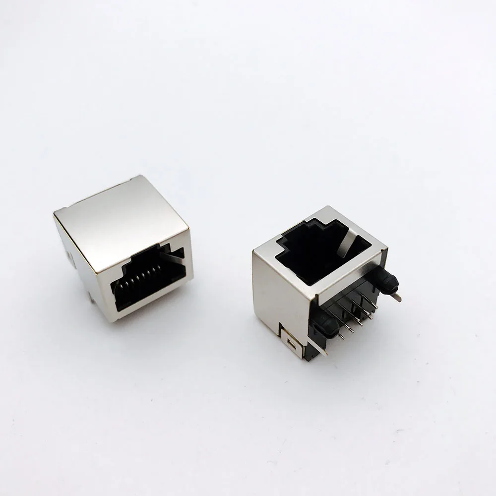 20pcs/lot New RJ45 LAN Connector Modular Network 56 90 Degree PCB Connector Port