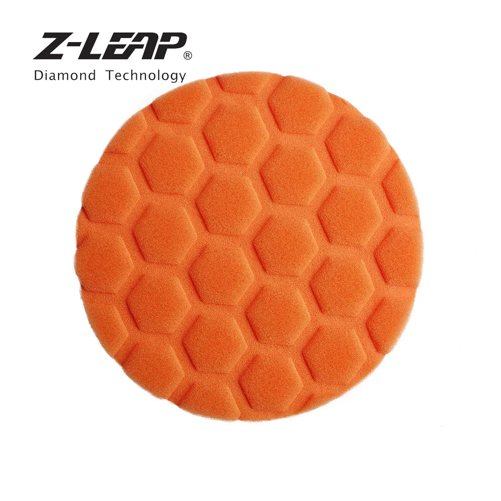 Z-LEAP 3pcs 3/4/5 Inch Buffing Sponge Polishing Disc Hexagonal Design Foam Abrasive Pad For Car Polisher Sanding Buffing Waxing