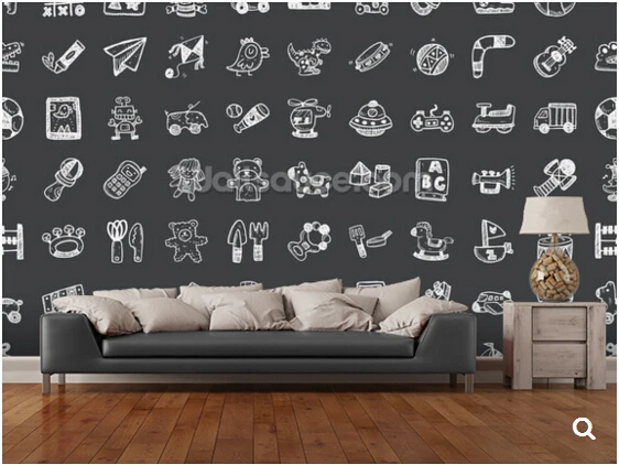 Custom children wallpaper, doodle toy,3D cartoon murals for children's rooms park living room backdrop waterproof wallpaper