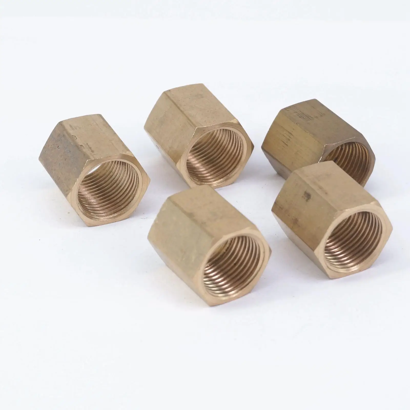 LOT 5 3/8 "BSP Innengewinde Messing Rohr Fittings Hex Mutter Rod Anschluss Kupplung Volle port