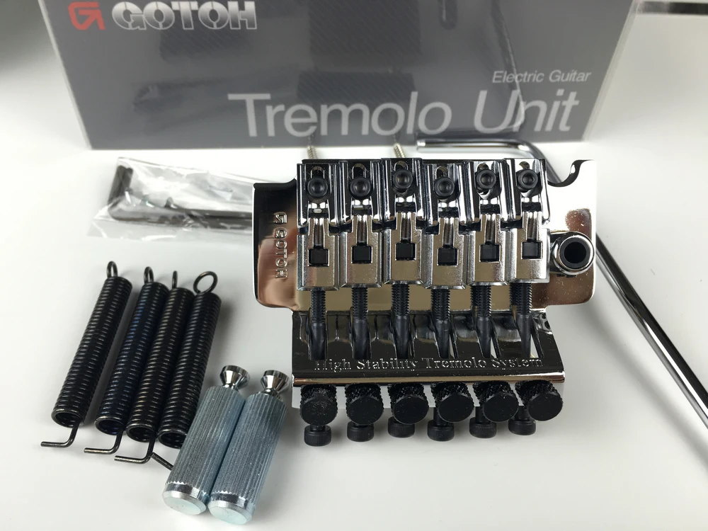 Original Genuine GOTOH GE1996T Locking Tremolo System Bridge Without Locking Nut ( Chrome Black Gold ) MADE IN JAPAN