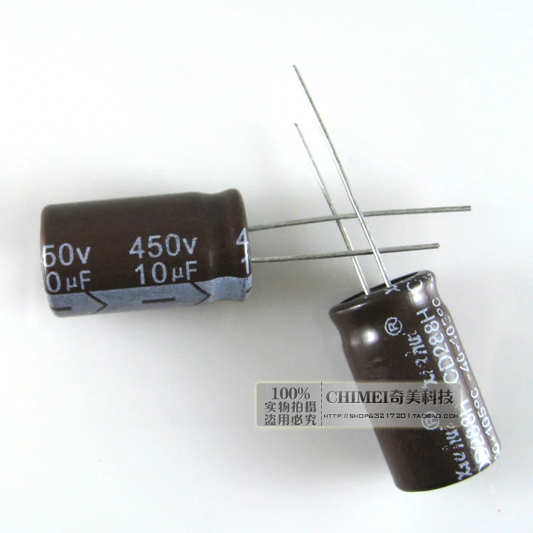 Electrolytic Capacitor 10UF 450V Volume 12X20MM Capacitor