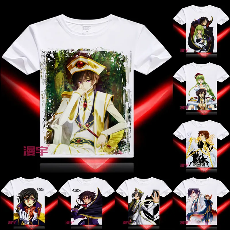 Coolprint Anime Shirt Code Geass Lelouch of the Rebellion T-Shirts Multi-style Lelouch Lamperouge Cosplay Motivs Hentai Shirts