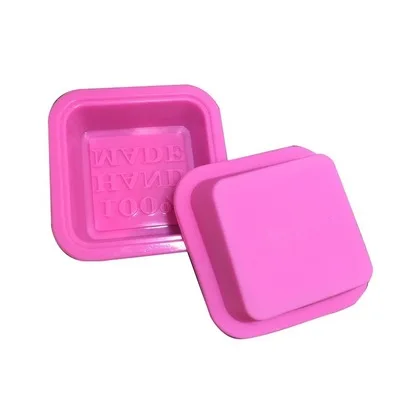 100% Hand Made 3D Square Shape Design Hand Made DIY Silicone Mold Soap Mold Fondant Cake Decorating Tools Soap Make