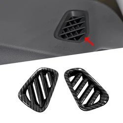 For Hyundai Tucson 2019 Car ABS Carbon Fiber Style Front Dashboard Air Vent Outlet Cover Bezel Frame Garnish Molding Surround