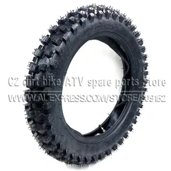 Off Road Tire 90/100-14 with Inner Tube 90/100-14 for Dirt Pit Bike Motocross Off Road Motorcycle 14 inch Rear Wheel