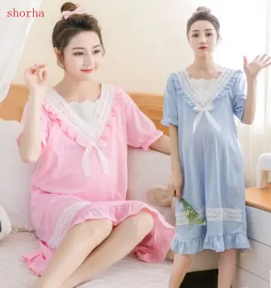 2018 Summer new Maternity Dresses Pregnant Women Nursing Clothes Short Sleeve Breast Feeding Dress Maternity Clothes