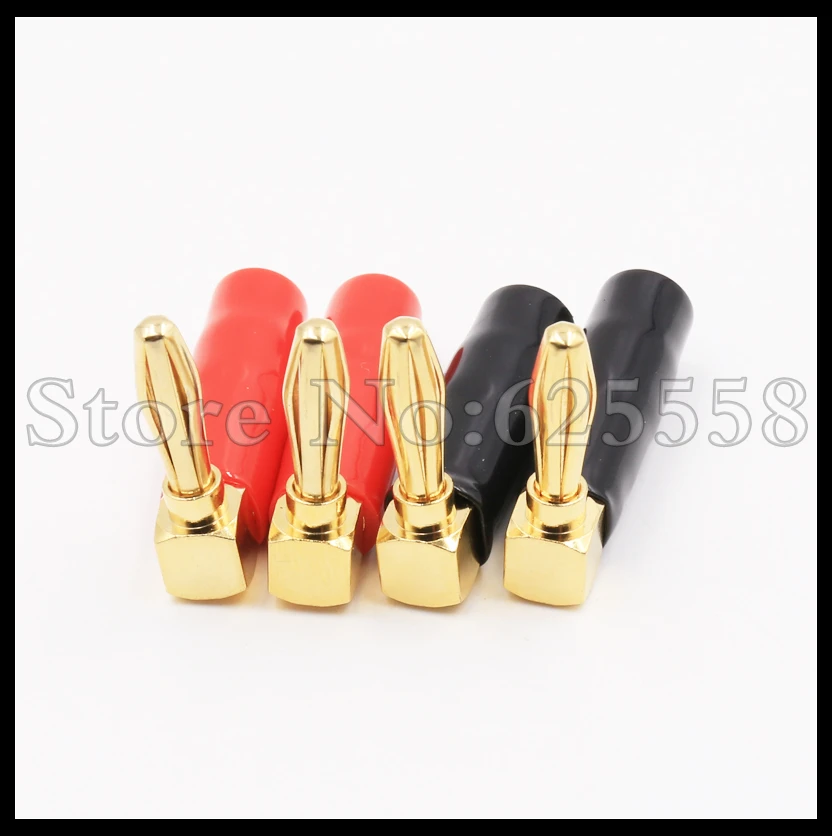 8x Gold L - Type 90 องศากล้วยปลั๊กสกรูล็อคสาย