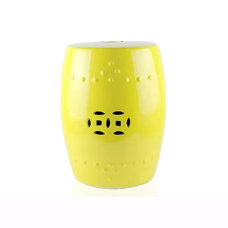 Jingdezhen Ceramics Modern High Temperature Coloured Glaze Stool Double Hole Toilet Bathroom porcelain ceramic stool