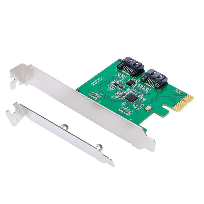 

BTBcoin PCI Express PCIE PCI-E SATA Card SATA Controller 2-Port SATA 3 PCIe 2.0 x1 Card Low Profile Bracket ASMedia ASM1061 Chip