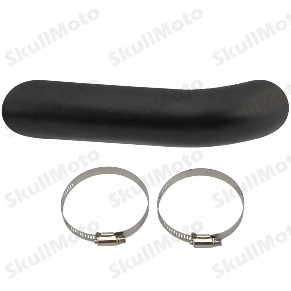 

Motorcycle Bike Heat Shield Guard Curve Plain Exhaust Muffler Pipe Cover Black/Chrome with 1 7/8" to 2 3/4" Exhaust Diameter