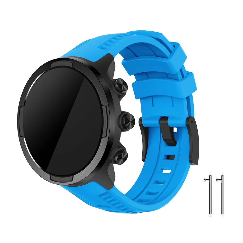 24mm Silicone Replacement Accessory Watch Band Wrist Strap Bracelet for Suunto 9 /9 Baro/D5/ Spartan Sport Wrist HR Smartwatch