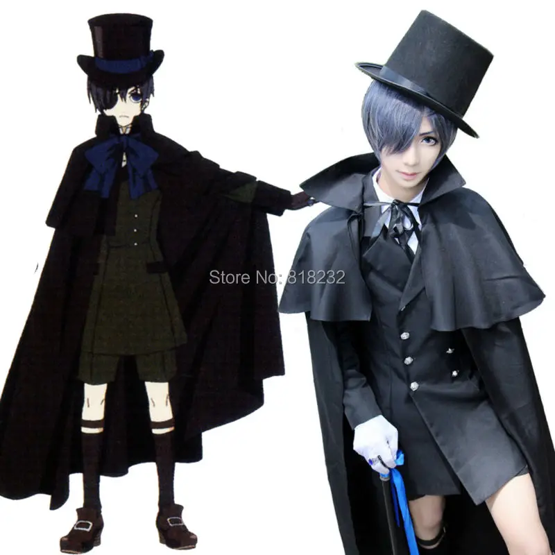 

Black Butler Kuroshitsuji Ciel Funerals Uniform Outfit Cosplay Costumes