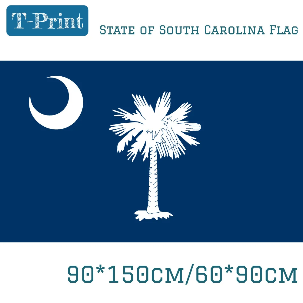 USA State of South Carolina Flag 3x5 Feet Polyester Banners 60*90cm 90*150cm Flag For Outdoor Office Home Decoration