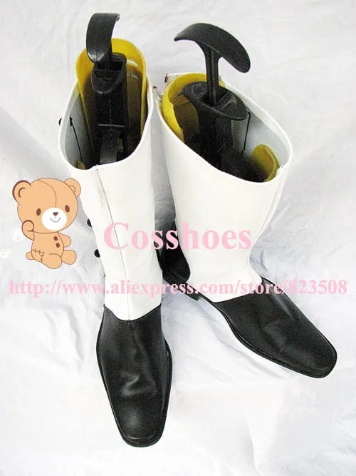 Custom made circus colonel gray shoes boots from black butler Kuroshitsuji Cosplay