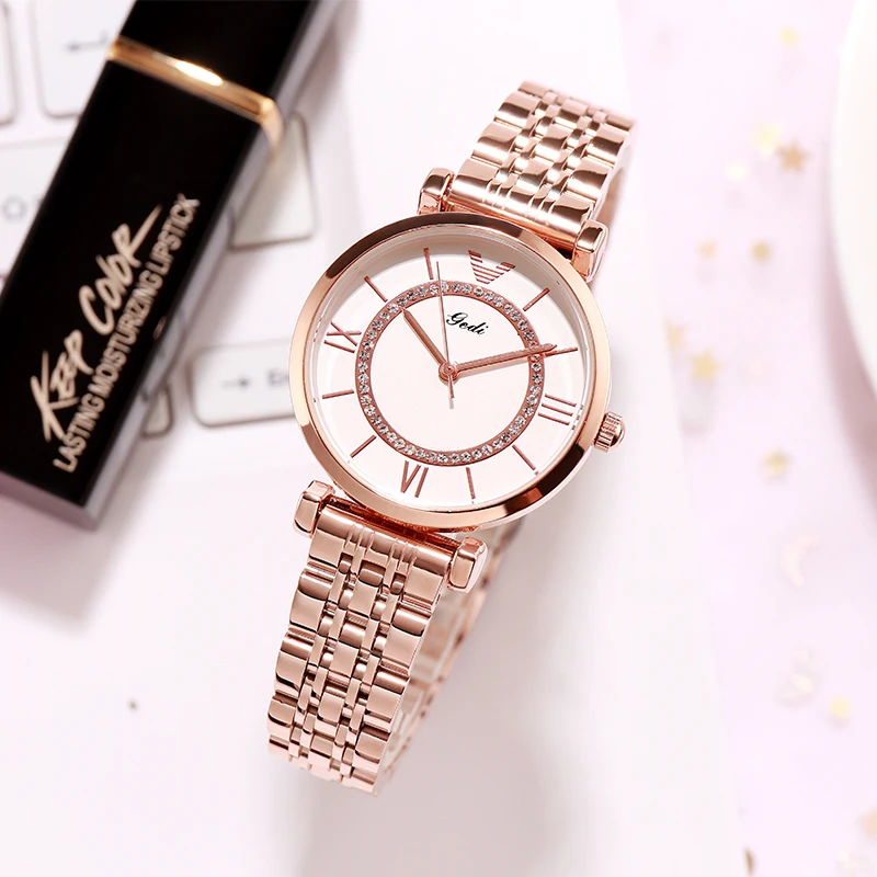 ساعات يد نسائية للأعمال من GEDI ساعات كوارتز فاخرة للنساء ساعة يد نسائية مصنوعة من سبيكة مقاومة للماء ساعة يد نسائية