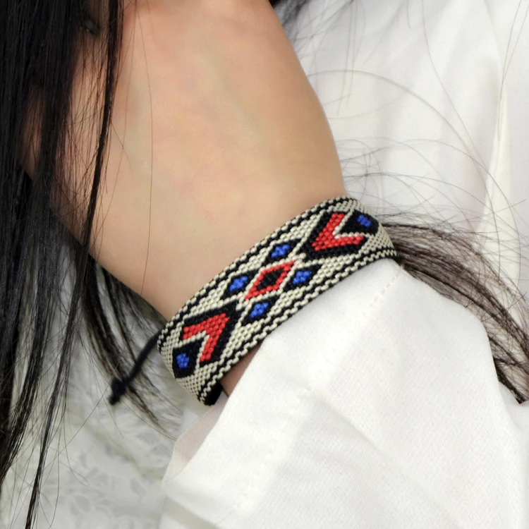 Particular Rope bracelets Original handmade jewelry Braided bracelet Geometric figures  #EZ214