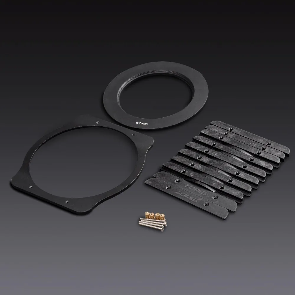 Zomei-anillo adaptador de Metal cuadrado, Kit de soporte de filtro de 3 ranuras para Cokin P Series 83mm, 49/52/55/58/62/67/72/77/82mm