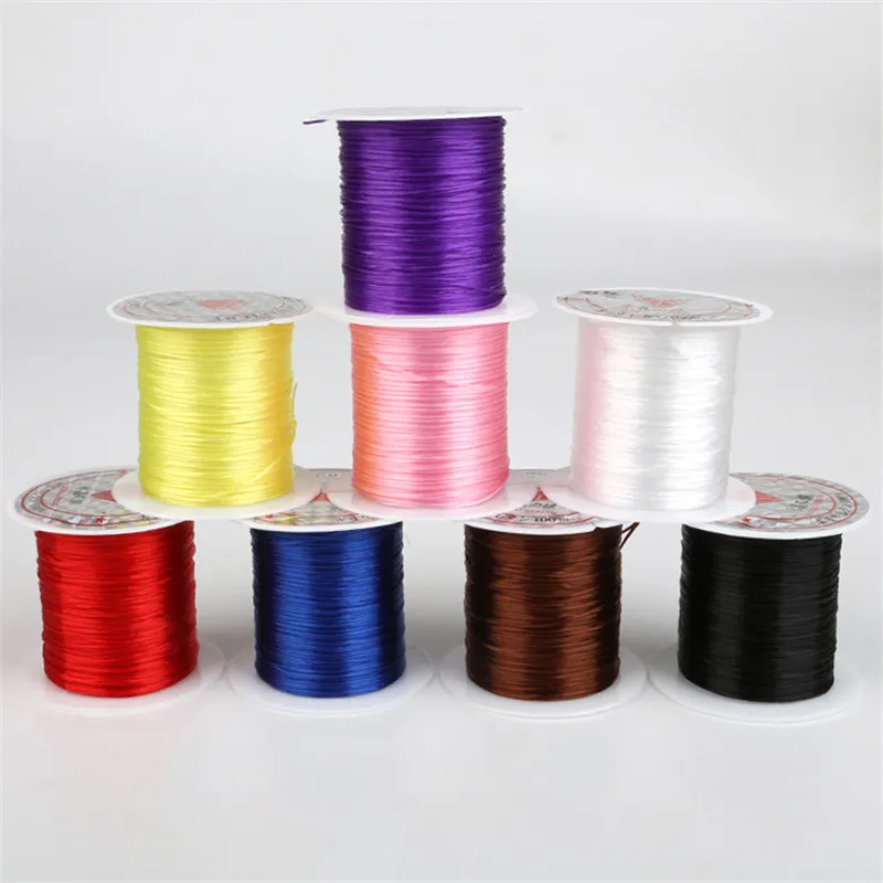 50M Colorful Handmade Beaded Line Color Elastic Cords DIY Craft Supplies Thread Accessory Home Decoration Rope Arts Crafts 0.7MM