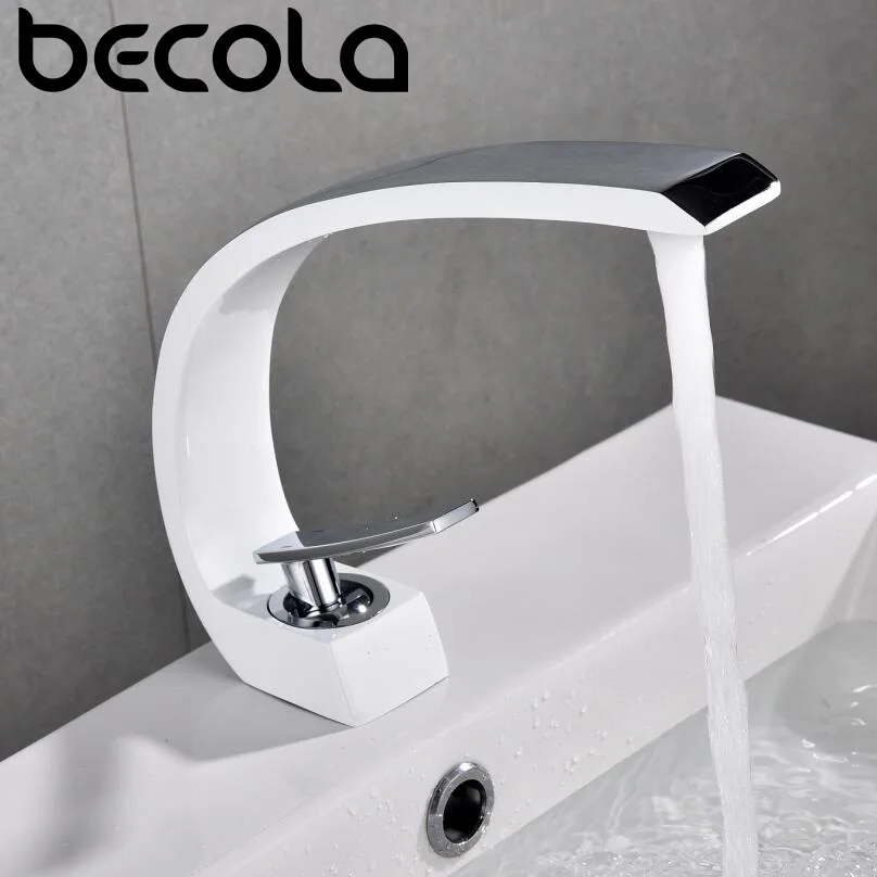 BECOLA New Bathroom Basin Mixer Brass Chrome Faucet Brush Nickel Sink Faucet Tap Vanity Hot Cold Water Bathroom Faucets