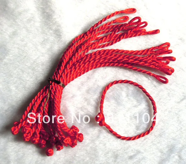 Free Shipping New 2.5mm China Red Silk Rope Cord Chinese Knot Braided Bracelet 7