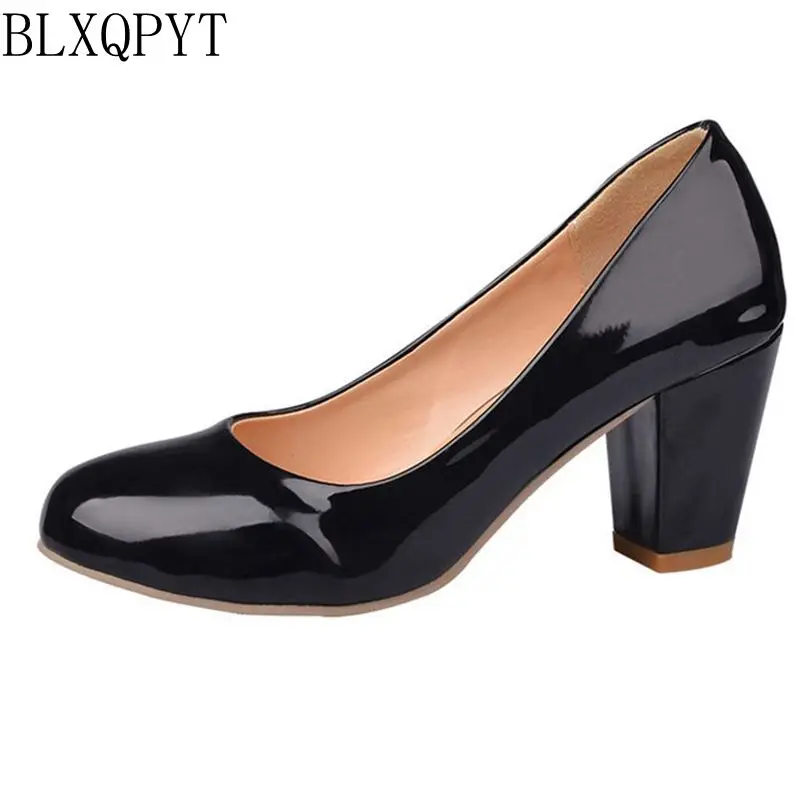 BLXQPYT 2017 New Big Size 34-43  4 Colour Spring Autumn Pumps High Heels for Women Dress PU Party Wedding Shoes 222-2