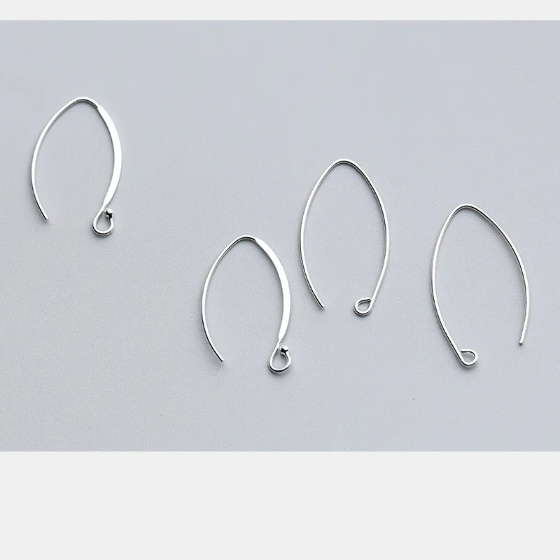 1pair 100% 925 Sterling Silver Earring Hooks 0.8mm Thickness Fashion Handmade Ear Wire Hook DIY Women Jewelry Making Findings