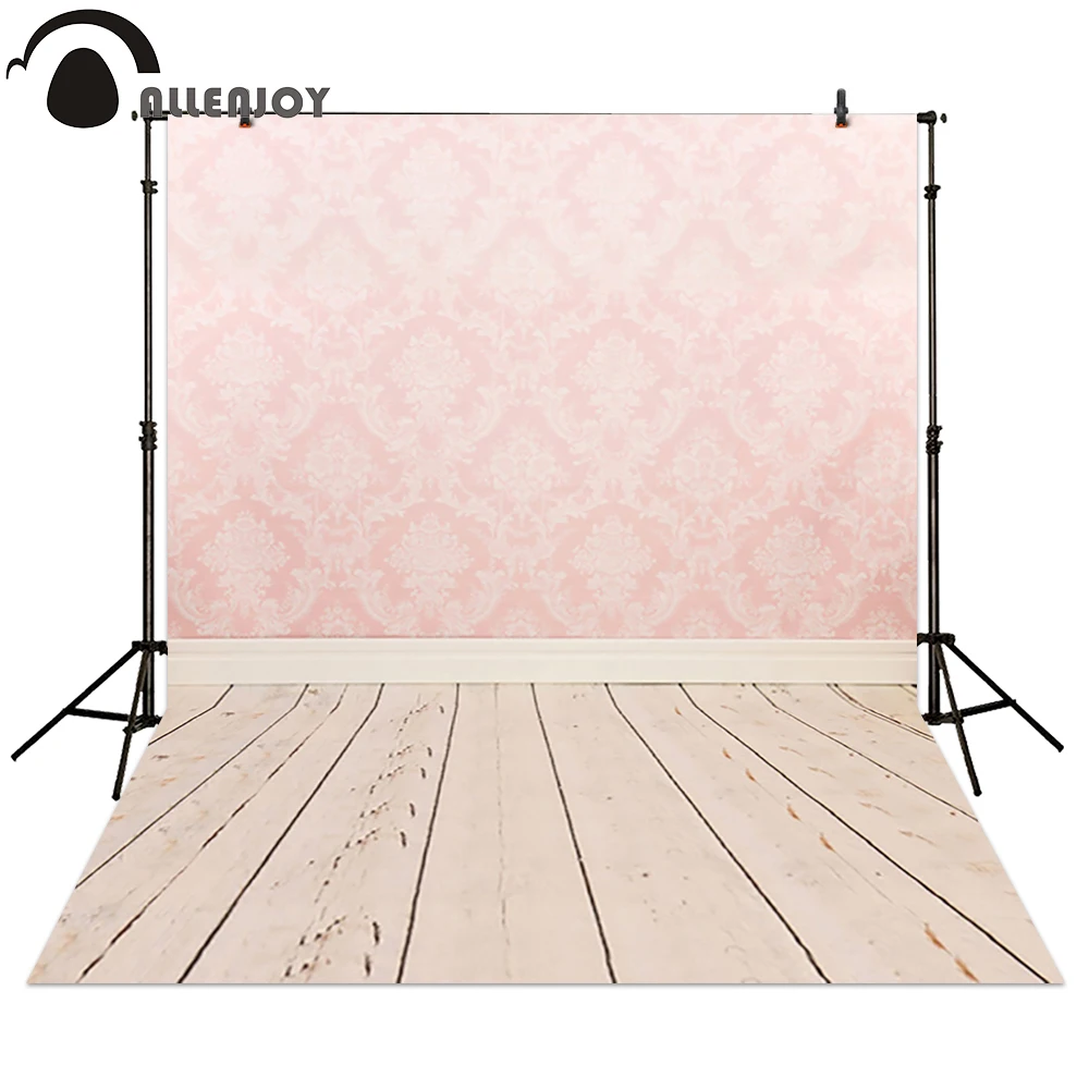 Allenjoy photo backdrop wood damask pink brick background for photobooth