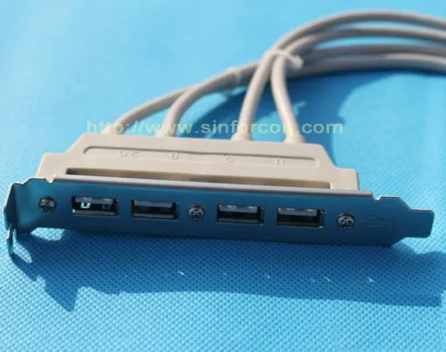 Bracket 4 Port USB to 2.54 2x5P Mainboard USB Extension Cable for Industrial PC Chassis