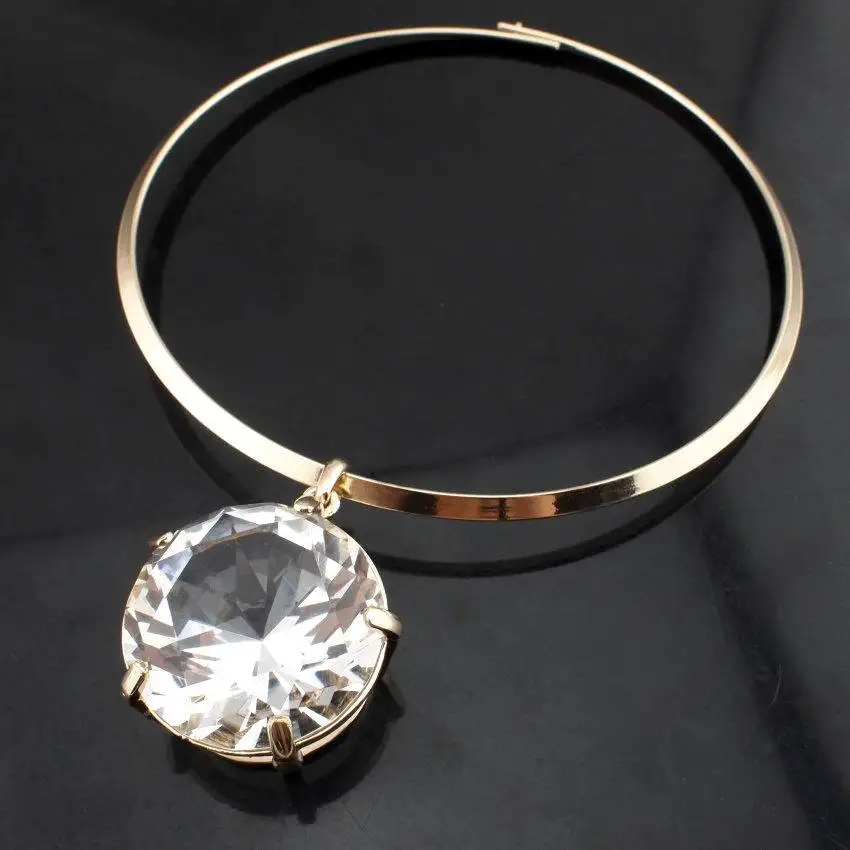 

Fashion Women Collar Choker Necklace Statement Jewelry Alloy Torques Big Crystal Maxi Necklaces & Pendants Punk Wholesale UKEN