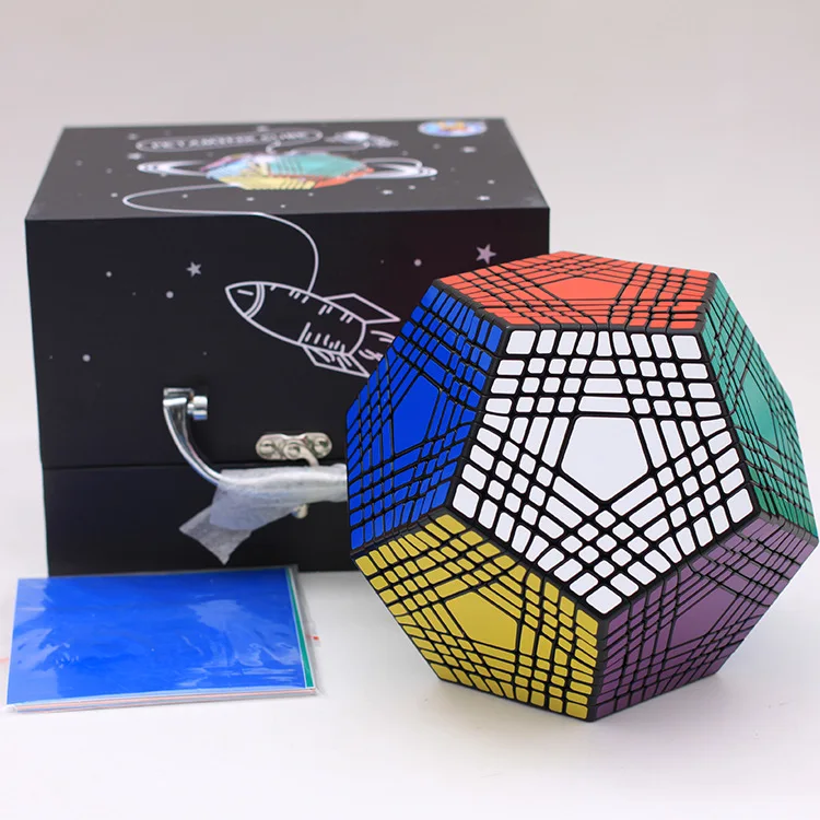 Tantangan Tinggi Shengshou Petaminx Kubus Hitam 9X9 Puzzle Ajaib Putar 9X9X9 Cubo Magico Mainan Kubus Anak Pendidikan Profesional