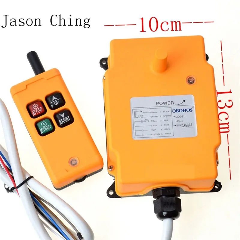 

HS-4 12V-24V / AC100V / AC220V 4 Channels Control Hoist Crane Radio Remote Control Sysem Industrial Remote Control