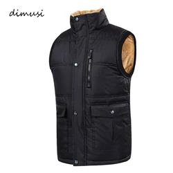 DIMUSI-Chaleco de algodón para hombre, chaqueta gruesa y cálida de lana, térmica, suave, a prueba de viento, sin mangas, 7XL, Otoño e Invierno