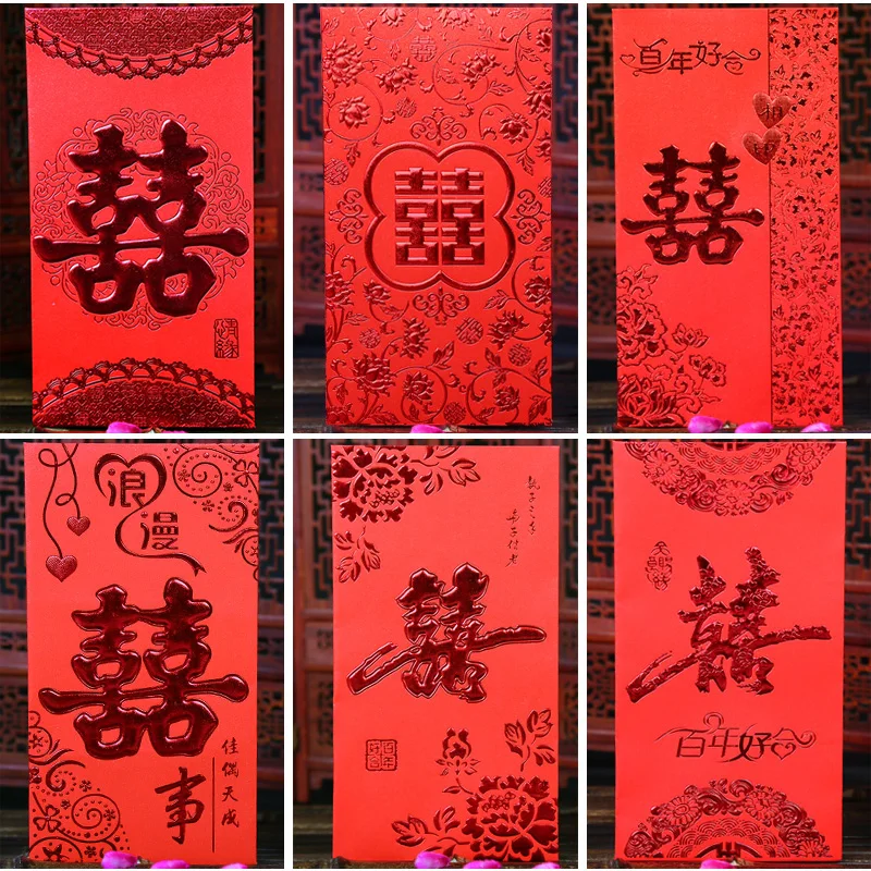 30pcs/set New Year Red Envelope Wedding Chinese New Year Red Pocket Spring Festival