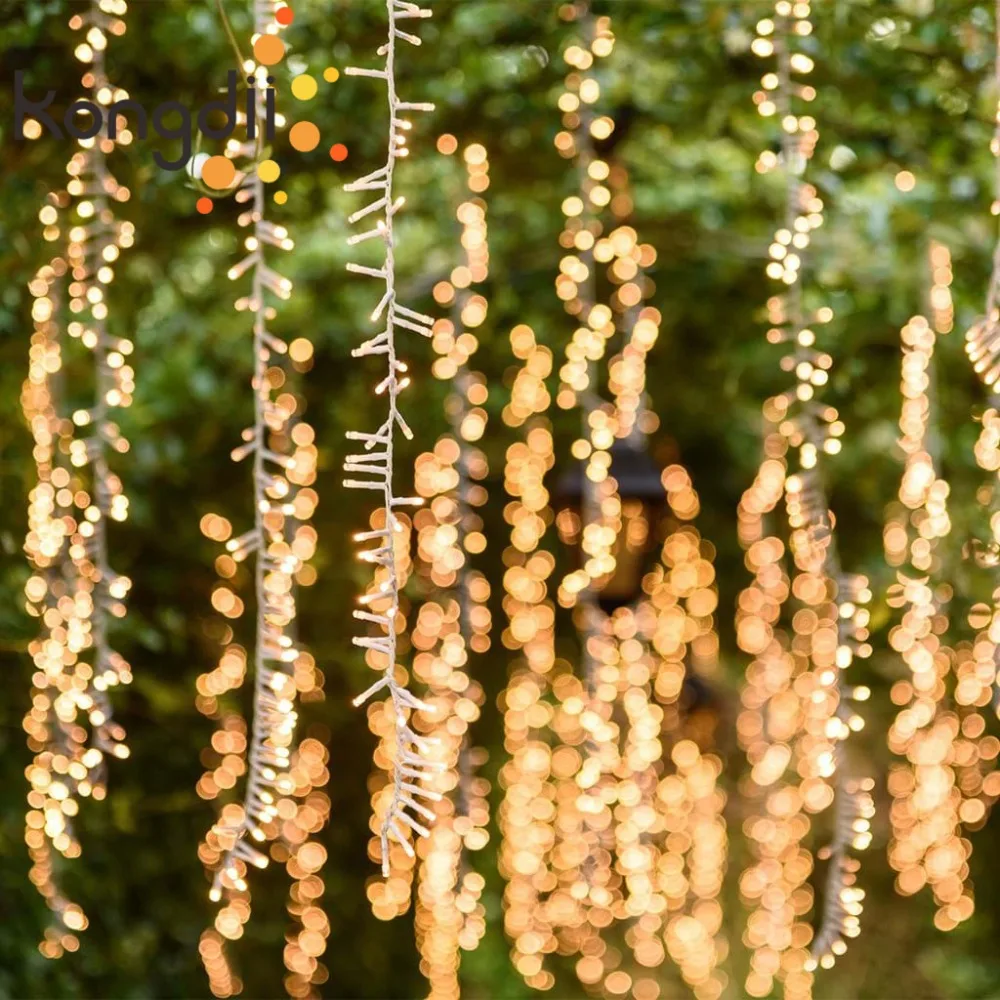 Outdoor LED Árvore Decoração Fairy Lights, Guirlanda de Natal, String Lights para casamento, Garden Party, Cortina Decoração, 4m x 3.5m