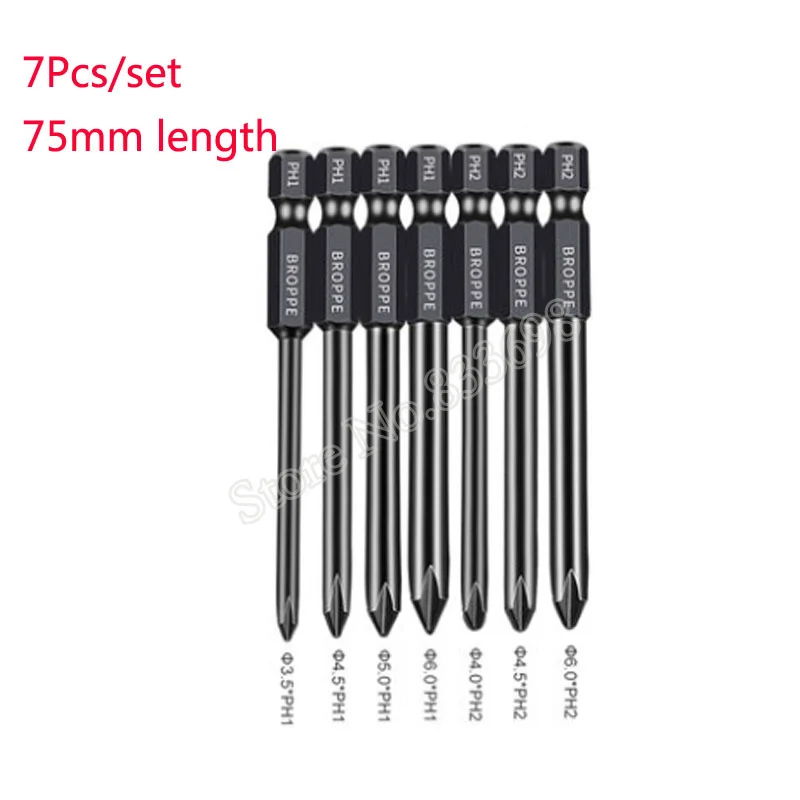 Torx Flat Head Magnetic Screwdriver Drill Bit 1/4" Hex S2 Cross Head PH1 PH2 Electric Screw Driver Bit Tools