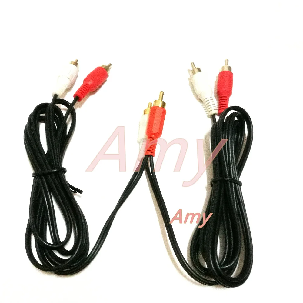 AV RCA cable Lotus line two pairs of second-tier one point two two-headed speaker wire AV 2 for 2 split screen wire 1 m