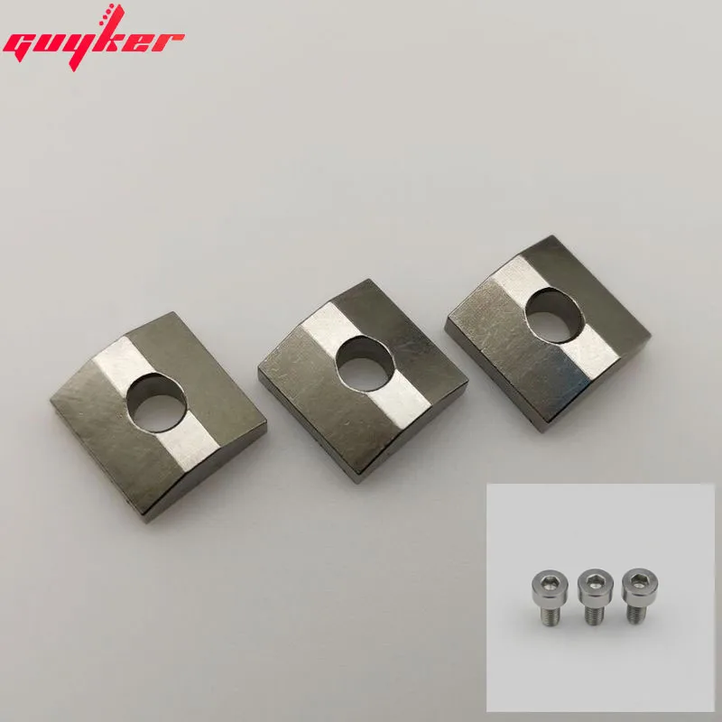 3 pcs Titanium alloy Guitar Locking Nut Clamping Blocks(Screw selectable) for FR Tremolo Bridge Parts