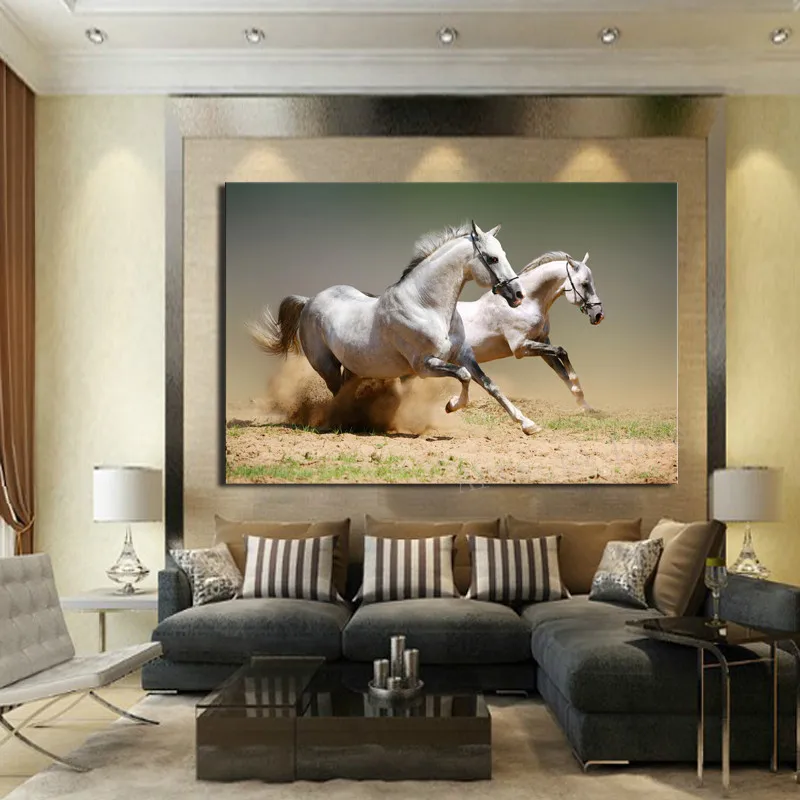 

Angel's Art Running Horse Wall Print Painting On Canvas