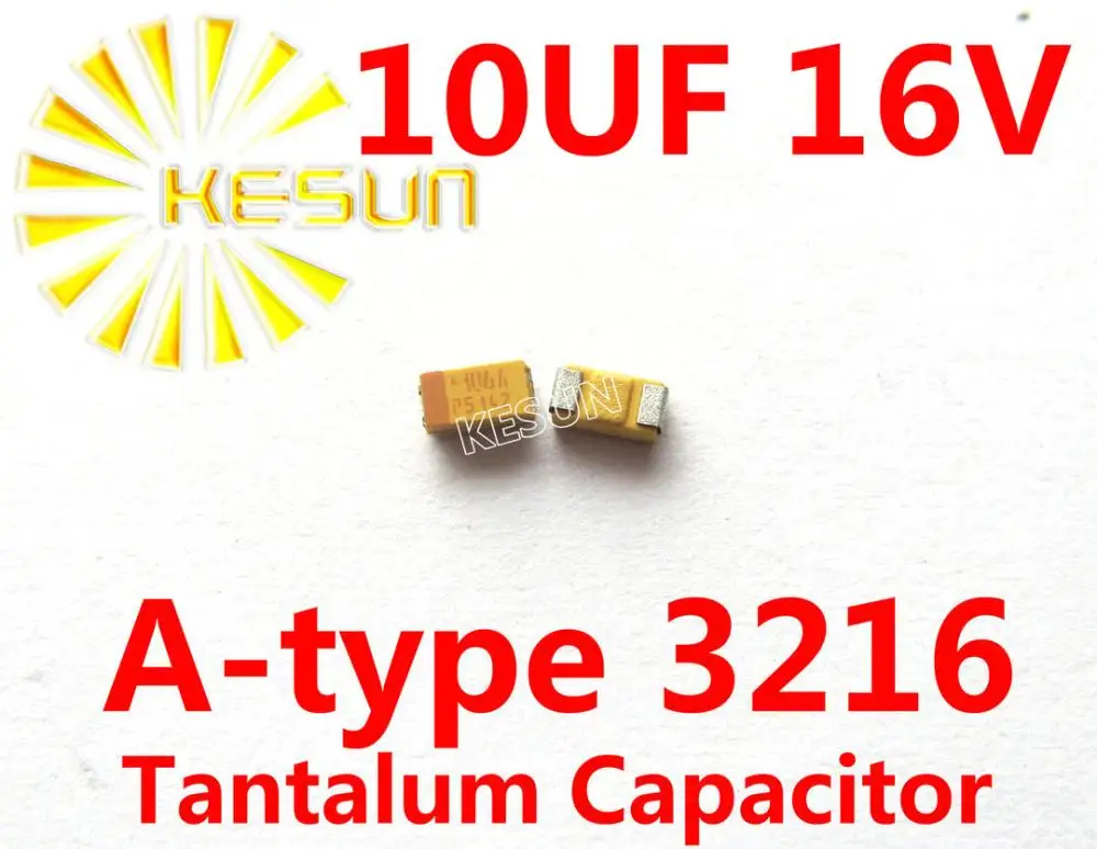 10UF 16V A type 1206 3216 106C SMD Tantalum Capacitor Connector  TAJA106K016RNJ x100PCS Free Shipping