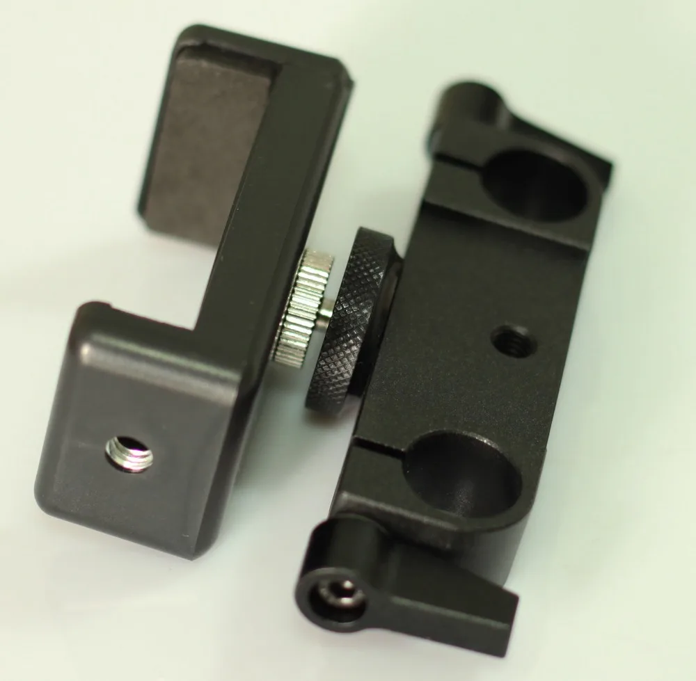 مشبك بطارية الكاميرا مع مشبك قضيب 15 مللي متر ، مبيت كاميرا fr ، نظام سكة منصة DSLR