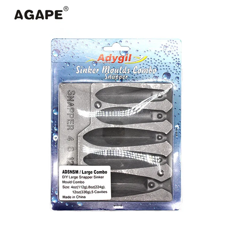 Imagem -04 - Agape-moldes de Fundição para Snapper Pesca Molde Chumbado Adsnsm Combinação Grande Bricolage 112g 224g 336g Cavidades